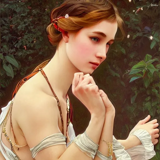 Prompt: dancing nancies, portrait, highly detailed, deep focus, elegant, digital painting, smooth, sharp focus, illustration, ultra realistic, 8 k, art by artgerm and alphonse mucha