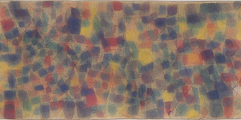 Prompt: a map of the universe detailed by Paul Klee