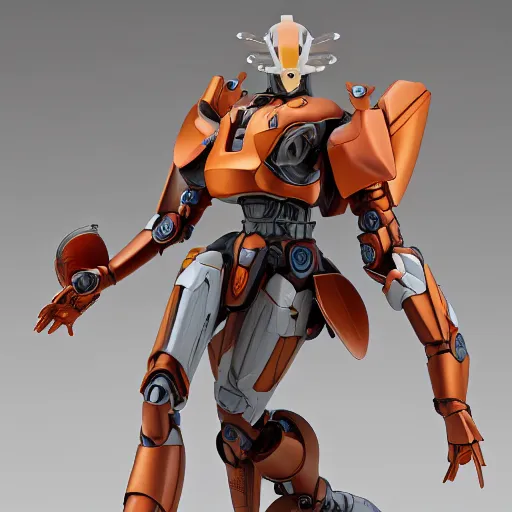 Image similar to futuristic nymphaea themed mecha waterlily upper body, sepals forming helmet, highly detailed, nymphaea, 8 k hd resolution, gundam barbatos with floral inlay, bandai box art, star wars, makoto kobayashi, frank gehry, raymond swanland