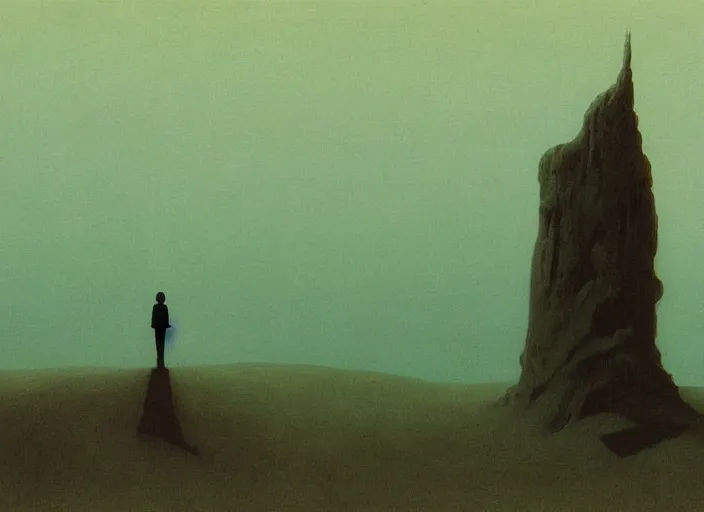 Image similar to alone and frail, highly detailed, science fiction, Edward Hopper and James Gilleard, Zdzislaw Beksinski highly detailed