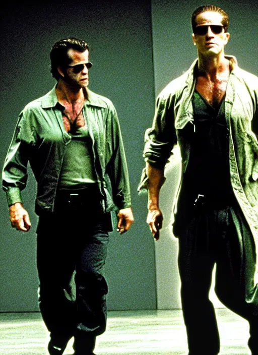 Image similar to Mel Gibson in the matrix