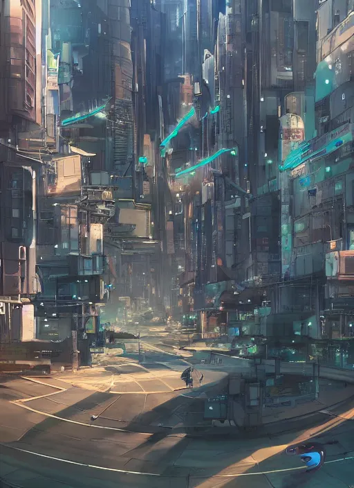 Image similar to alien invasion at a futuristic city street by makoto shinkai