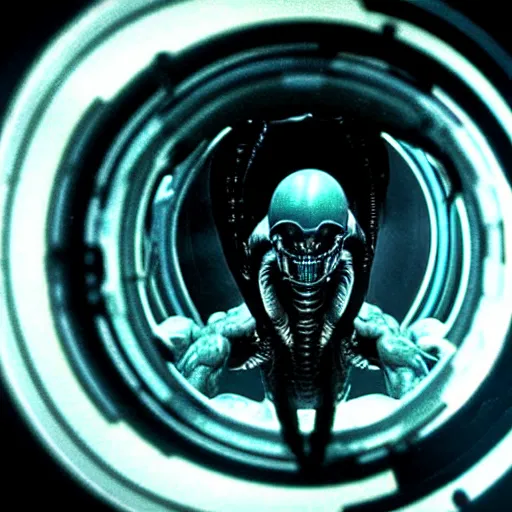 Image similar to a xenomorph inside an mri. alien : resurrection movie photograph.