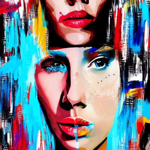 Prompt: colorful sketch, ultra detailed, fashion, magic, beautiful woman, appearance of gal gadot kiss scarlett johansson, surreal decorations, in style of jean - michel basquiat, trending on artstation