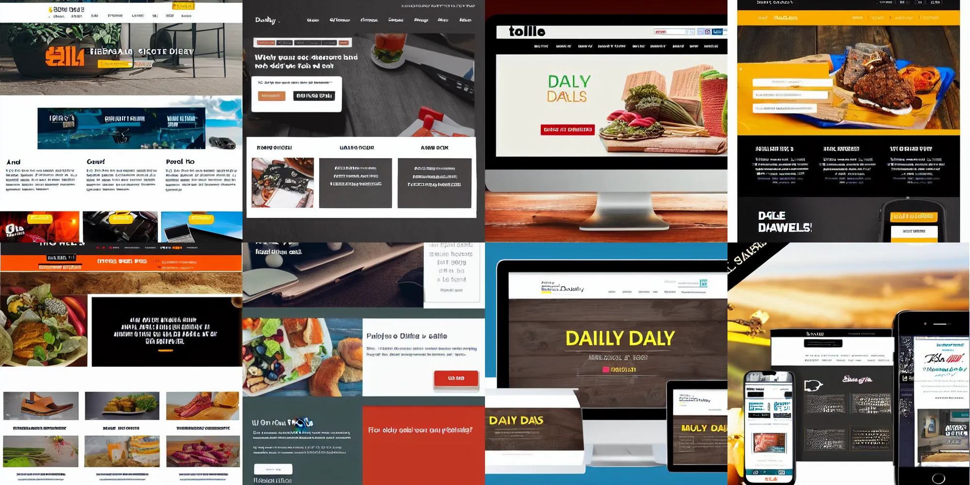 Prompt: simple one page website for daily deals site