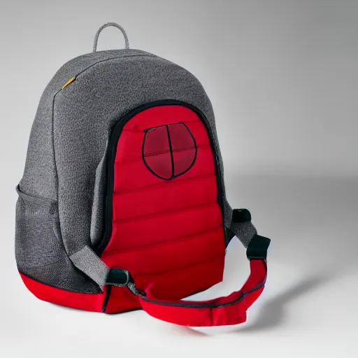 Prompt: product concept photo of a ladybird backpack