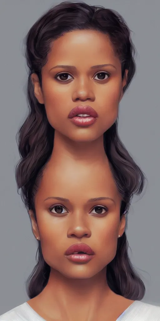 Image similar to gugu mbatha - raw, face, beauty, photorealistic, artstation