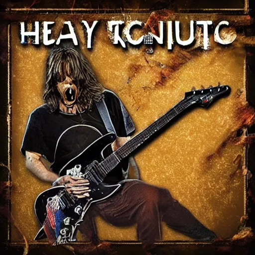 Prompt: Heavy Guitar Riffs Man screaming YEAH! More Heavy Guitar riffs I`ll take a nicotine caffein sugar fix Jesus don`t you get tired of turning tricks?, Realistic, HDR, HD,