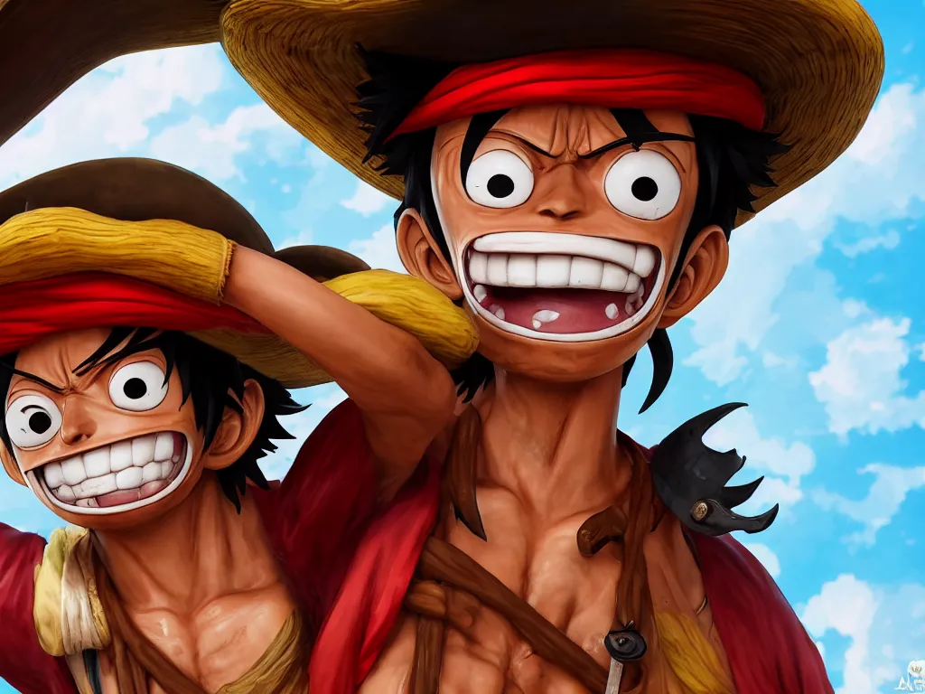 Legend Pirate Luffy Oil Painted, One Piece - Anime Legendary NFT Heroes