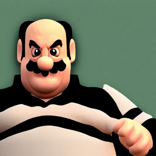 Image similar to tony soprano mixed with mario blender