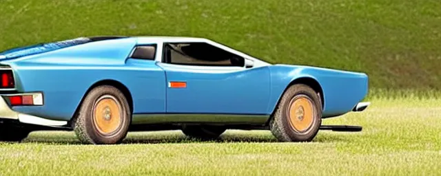 Image similar to a single 1 9 7 6 lotus esprit and 1 9 6 9 dodge charger hybrid, dslr