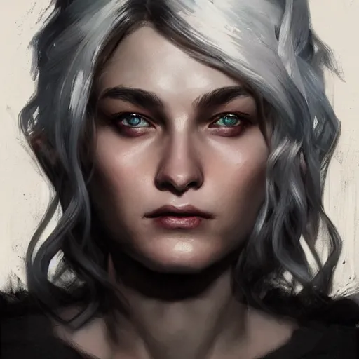 Image similar to headshot immortal female wizard black skin white hair wise, realistic shaded lighting poster by craig mallismo, artgerm, jeremy lipkin and michael garmash, unreal engine, radiant light, detailed and intricate environment, digital art, art station trends