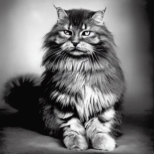 Image similar to igor the siberian cat photographed by george hurrell