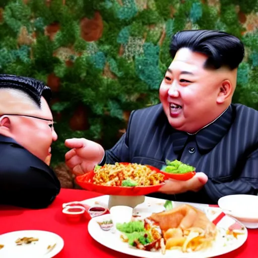 Prompt: Kim Jong-un Mukbang.