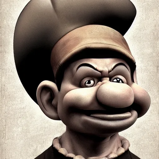 Image similar to photorealistic popeye,