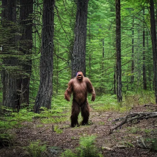 Image similar to National Geographic photo of Sasquatch in the forest