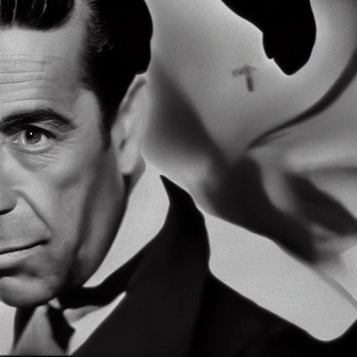 Image similar to movie still of humphrey bogart, black and white, cinematic, octane render, 4 k,