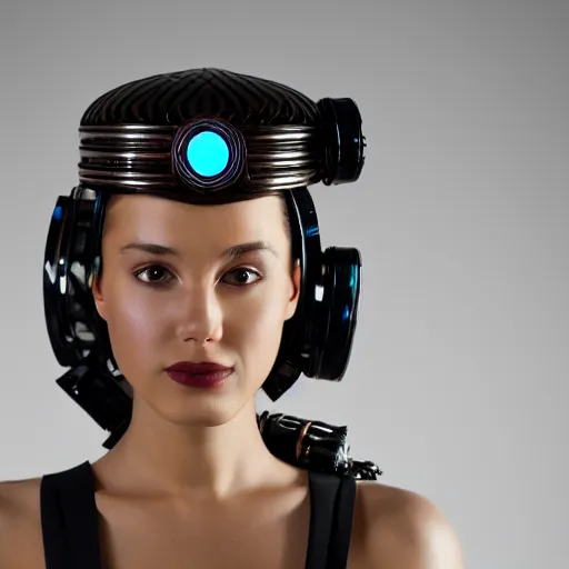 centered fine studio photograph of a young woman Stable Diffusion