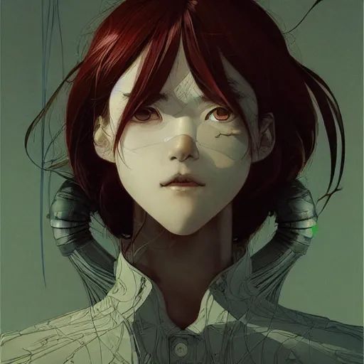 Image similar to prompt : stealthy character portrait soft light painted by james jean and katsuhiro otomo and erik jones, inspired by evangeleon anime, smooth face feature, intricate oil painting, high detail illustration, sharp high detail, manga and anime 1 9 9 9