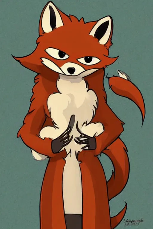 Image similar to a cute medieval anthropomorphic fox with a fluffy tail, comic art, trending on furaffinity, cartoon, kawaii, backlighting, furry art!!!, cool shading, concept art