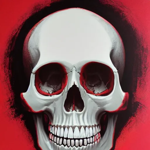 Prompt: painting of the virgin mary skull face by greg rutkowski and andy warhol and jc leyendecker