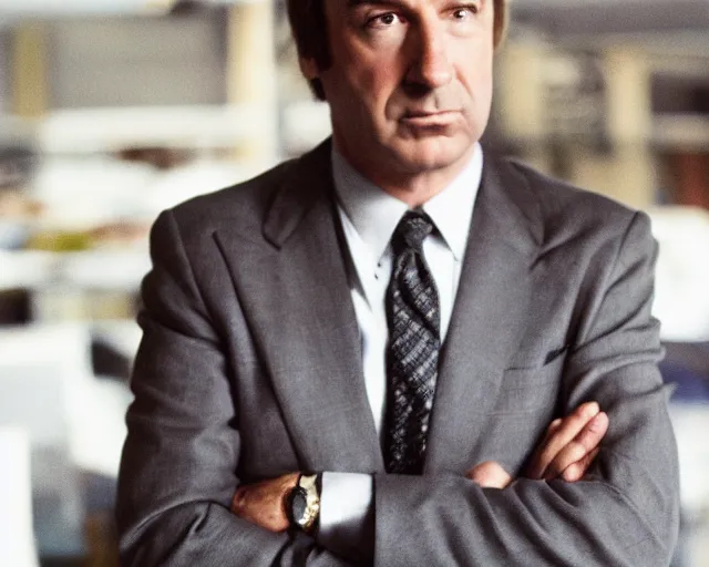 Image similar to film still saul goodman depressed, 5 0 mm.