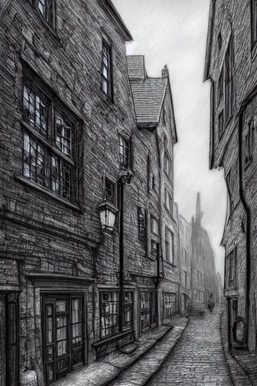 Prompt: a beautiful urban sketch of the shambles and little shambles york, 8 k, frostbite 3 engine, cryengine, dof, trending on artstation, digital art, crepuscular ray, art by ian fennelly