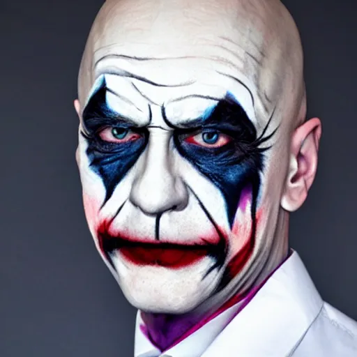 Image similar to Joker face paint on Walter white