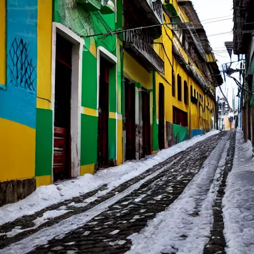 Prompt: Streets of brazil in winter, 8k
