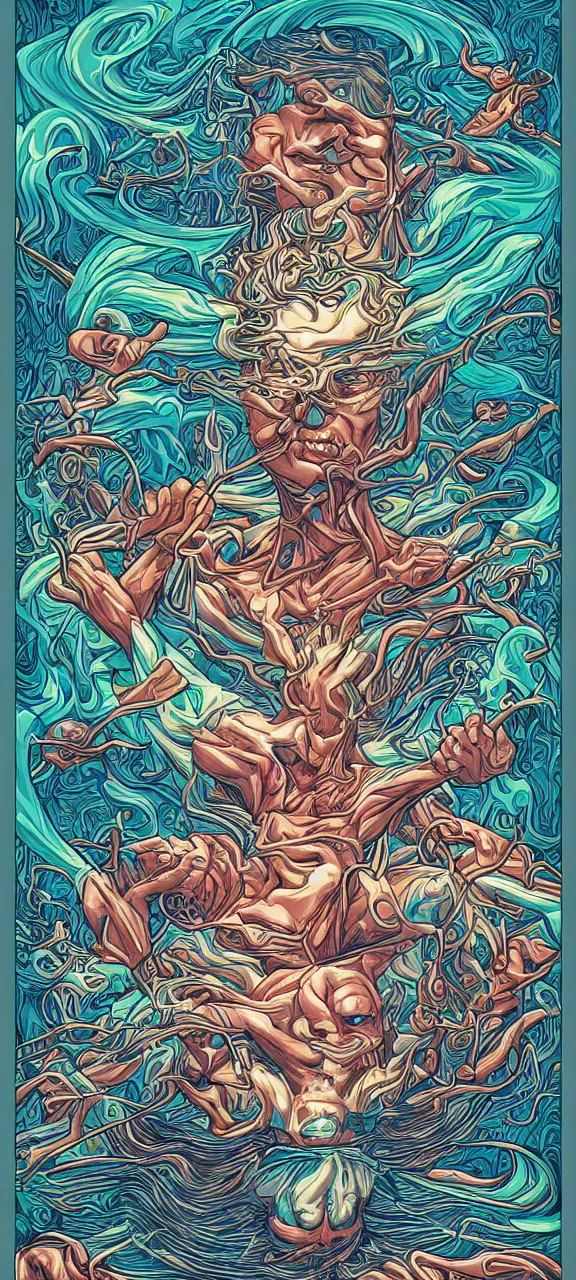 Image similar to freedom jones alex grey mark cooper, artgerm artstation award winning photorealistic detailed hypervivid intense fantasy concept art, hypervivid intense mcbess, the sea by dan mumford