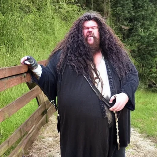 Prompt: Hagrid as a SoundCloud rapper