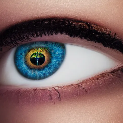 Prompt: 4k studio photo of a beautiful woman's eye. perfect detail