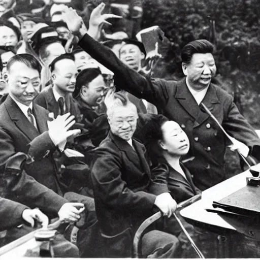 Prompt: xi jinping liberating the netherlands in 1 9 4 5