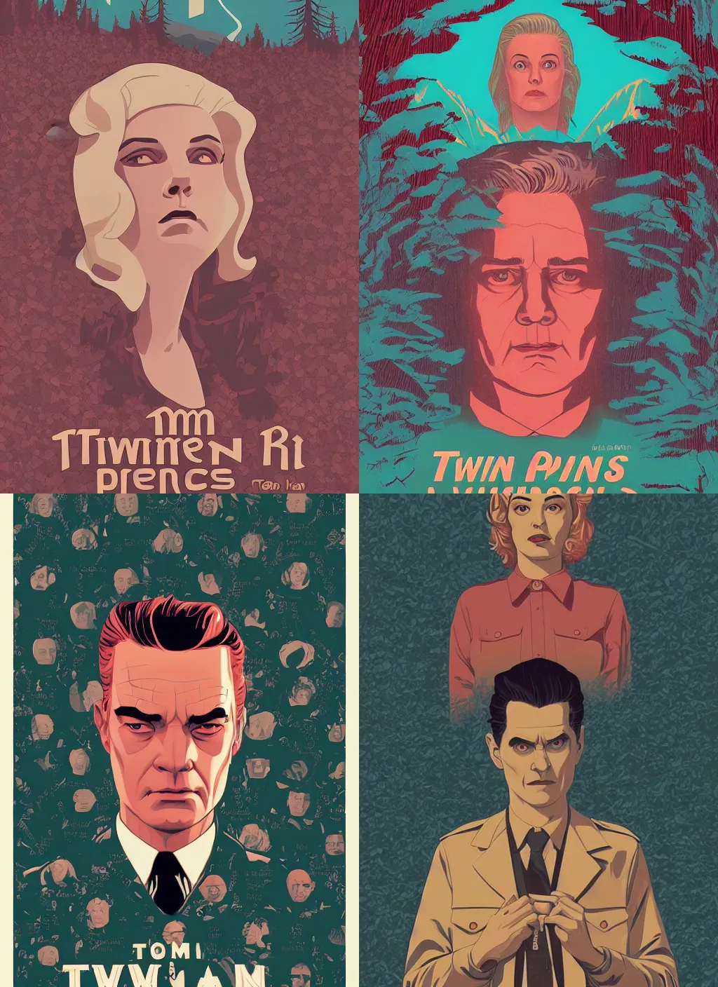 Twin Peaks movie poster artwork by Tomer Hanuka | Stable Diffusion ...