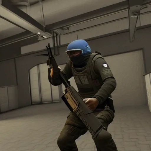 Image similar to Viktor Orban as a Counter-Terrorist in CSGO