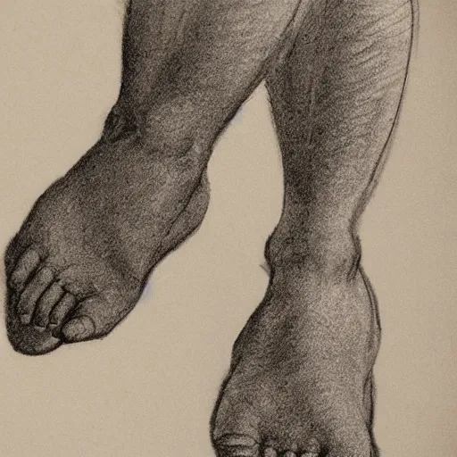 Image similar to a picture of a foot with a feather on it, a detailed drawing by michelangelo, featured on polycount, auto - destructive art, angular, flat shading, 2 d game art