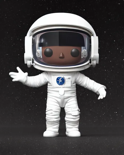 Prompt: full body 3d render of An astronaut as a funko pop, studio lighting, white background, blender, trending on artstation, 8k, highly detailed