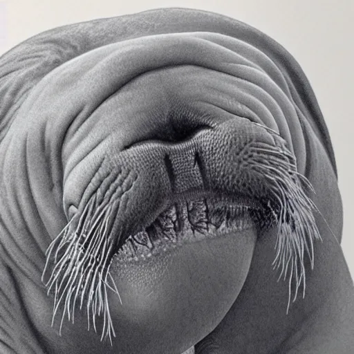 Image similar to extreme, uhdr, photorealistic, walrus love, fine details, highly detailed