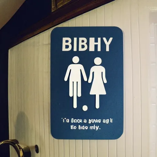 Prompt: nonbinary toilet sign