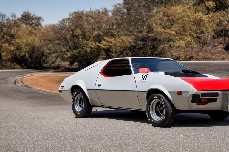 Image similar to 1974 AMC AMX/3, (Sony a7R IV, symmetric balance, polarizing filter, Photolab, Lightroom, 4K, Dolby Vision, Photography Award)