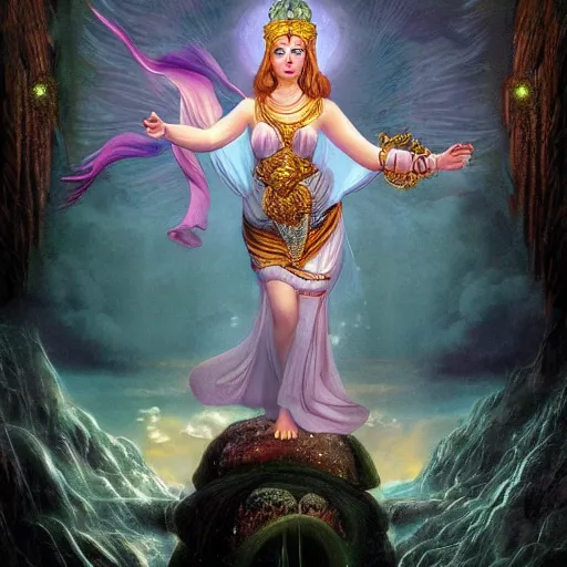 Prompt: The Goddess of Miracles | fantasy art