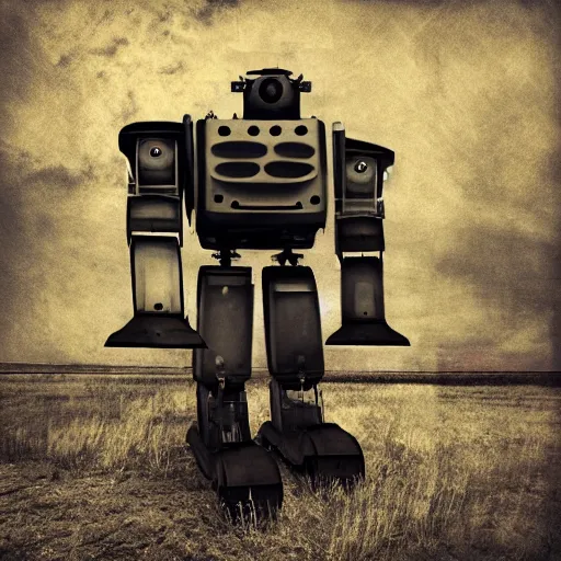 Image similar to huge robot by anka zhuravleva