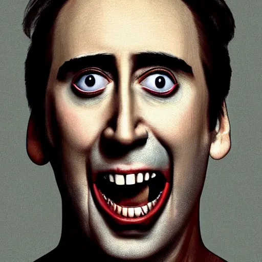 Image similar to the most horrifying picture of nic cage