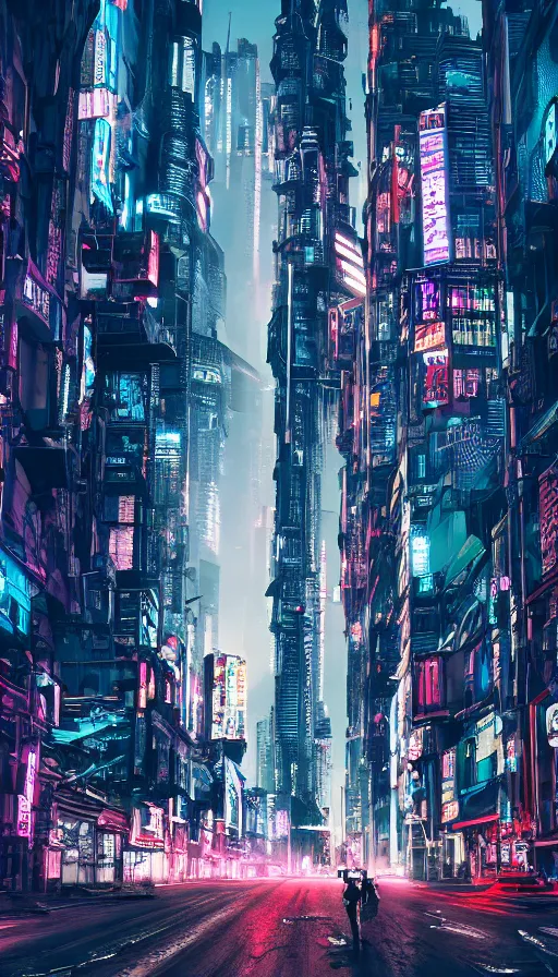 Prompt: cyberpunk city view, cinematic,4k,35mm,street photo, epic