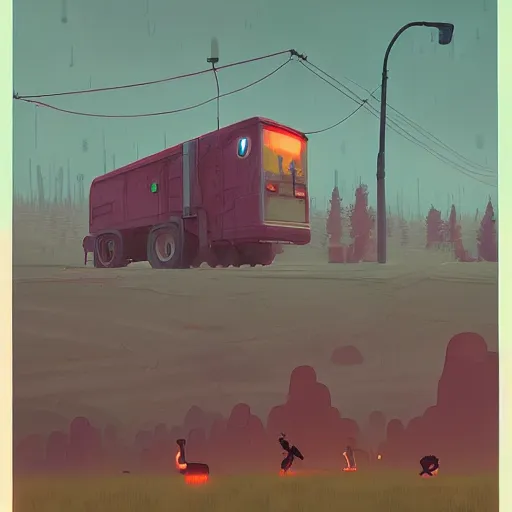 Prompt: Rw Rw W IWW Cuipntiee by Simon Stålenhag