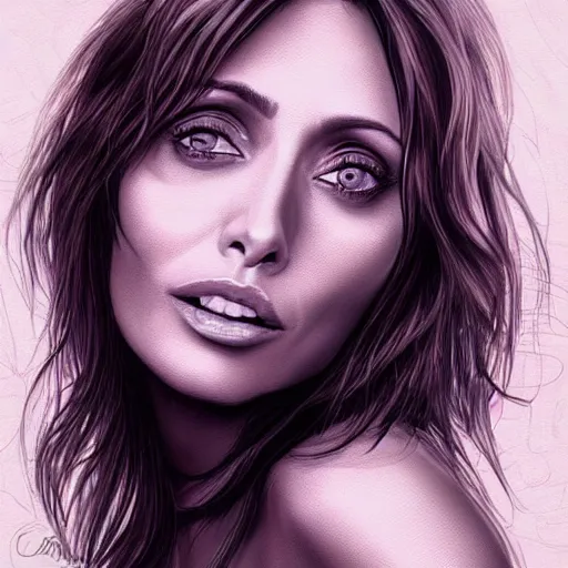 Image similar to a beautiful detailed portrait of natalie imbruglia from music video torn, by artgerm, high details