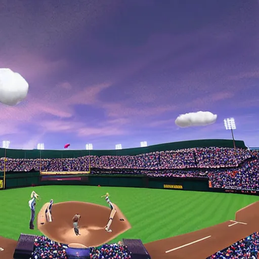 Image similar to baseball in the sky realistic