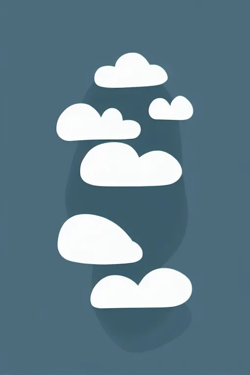 Image similar to minimalist boho style art of a cloud, illustration, vector art