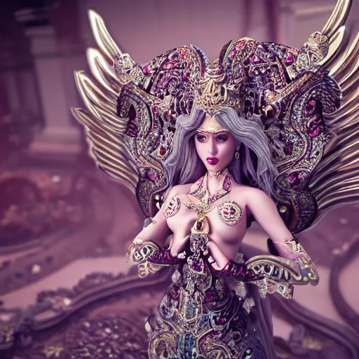 Prompt: princess of angels 4 k gorgeous ornate intricate detailed octane render