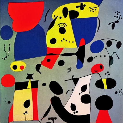 Prompt: Art by Joan Miro